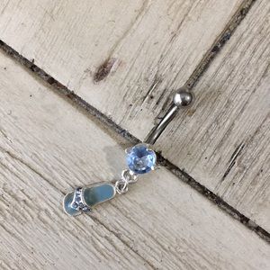 Flip flop belly ring